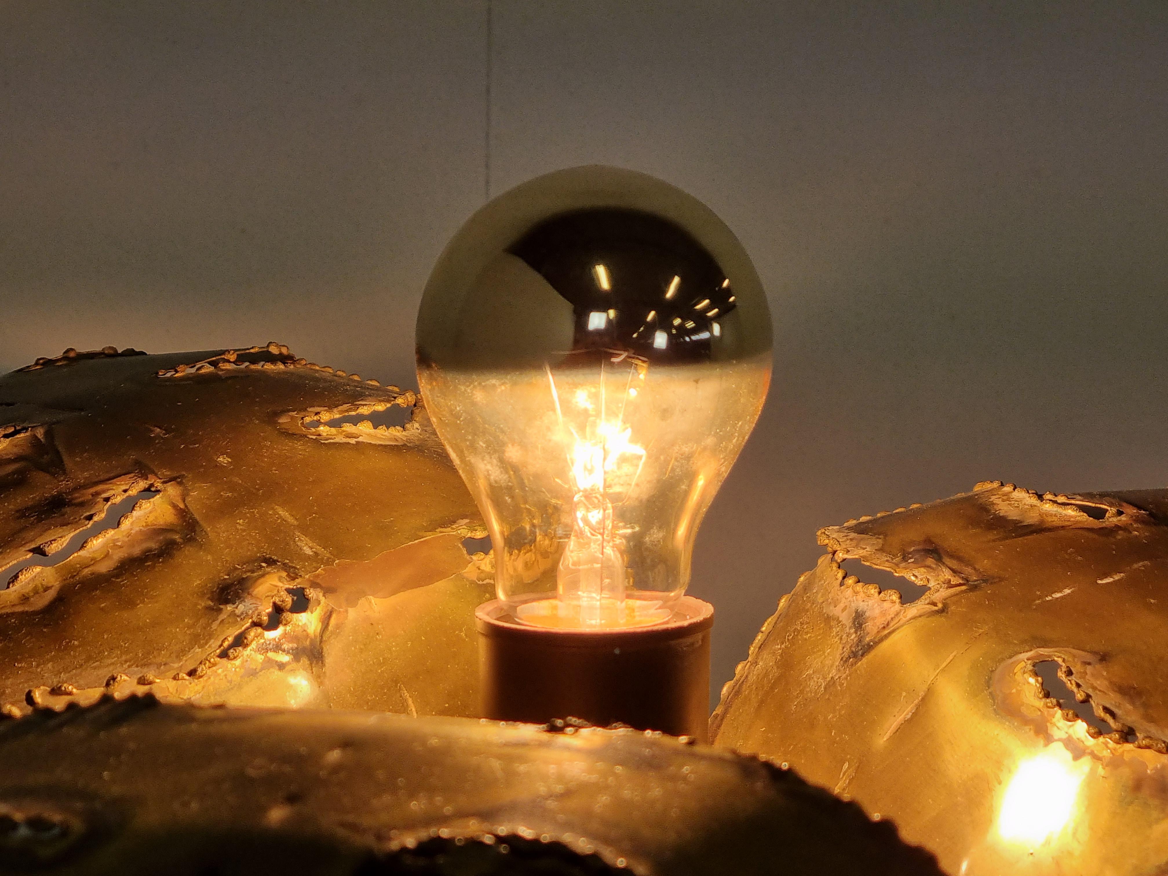 Lámpara de mesa Maison Jansen Palm, años 70 en venta 5