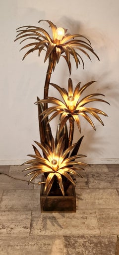 Maison Jansen Palm Tree Floorlamp, France, 1970s
