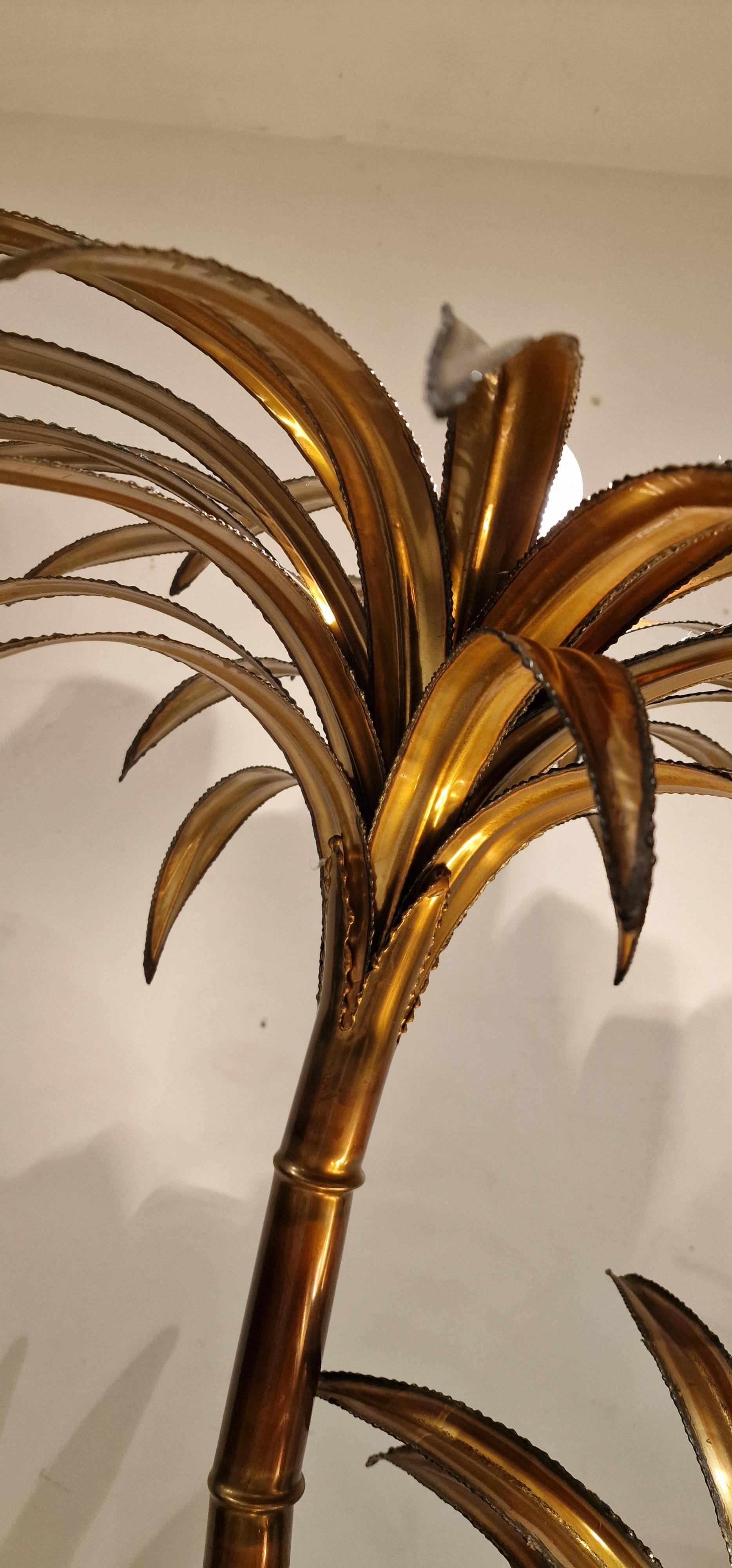 Maison Jansen Palm Tree Floorlamp, France, 1970s In Good Condition For Sale In Waasmunster, BE