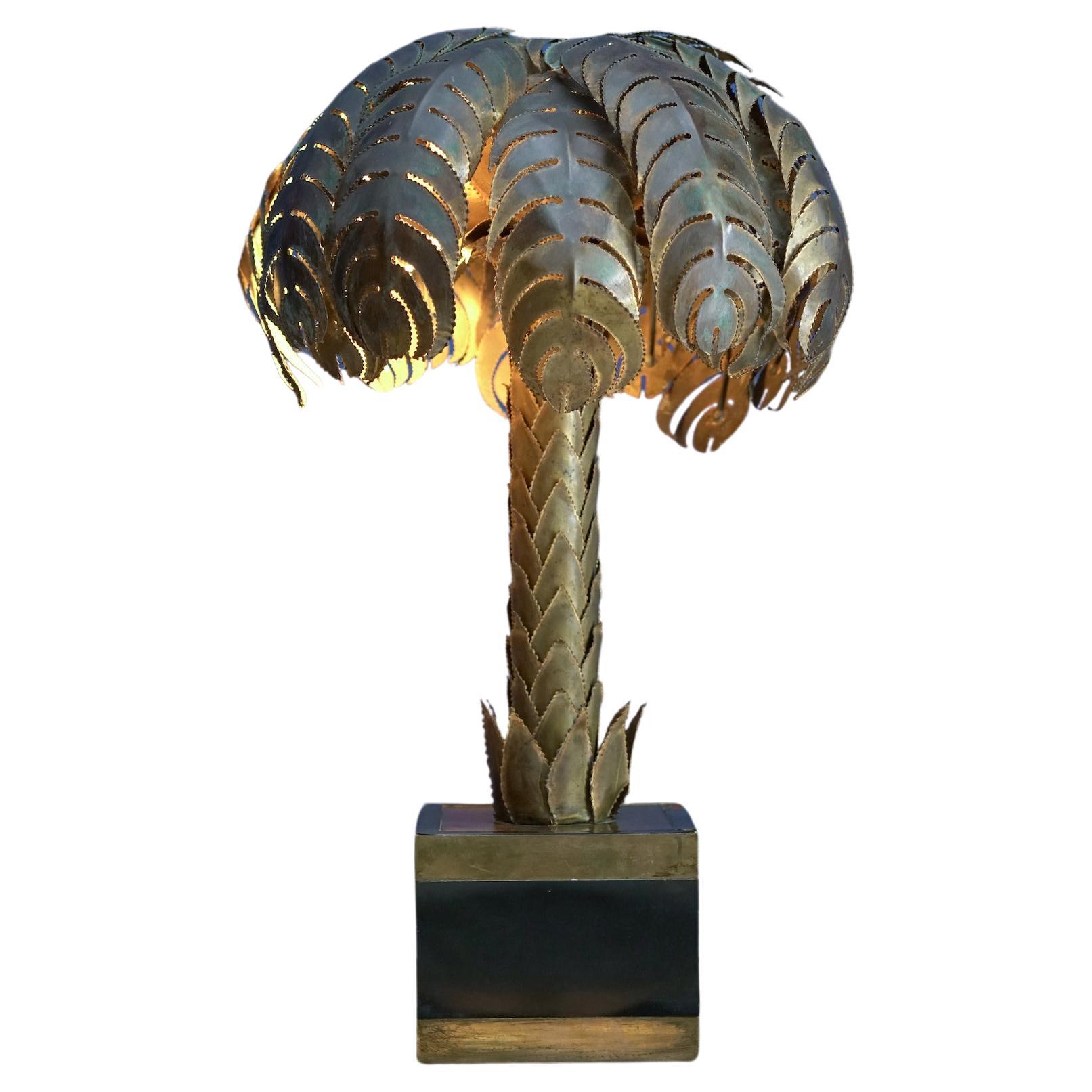 Maison Jansen Palm Tree Lamp For Sale