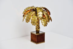 Maison Jansen Palm Tree Table Lamp, France, 1970