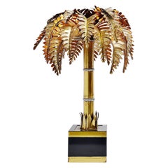Palm Tree Table Lamp Christian Techoueyres for Maison Jansen France, 1970