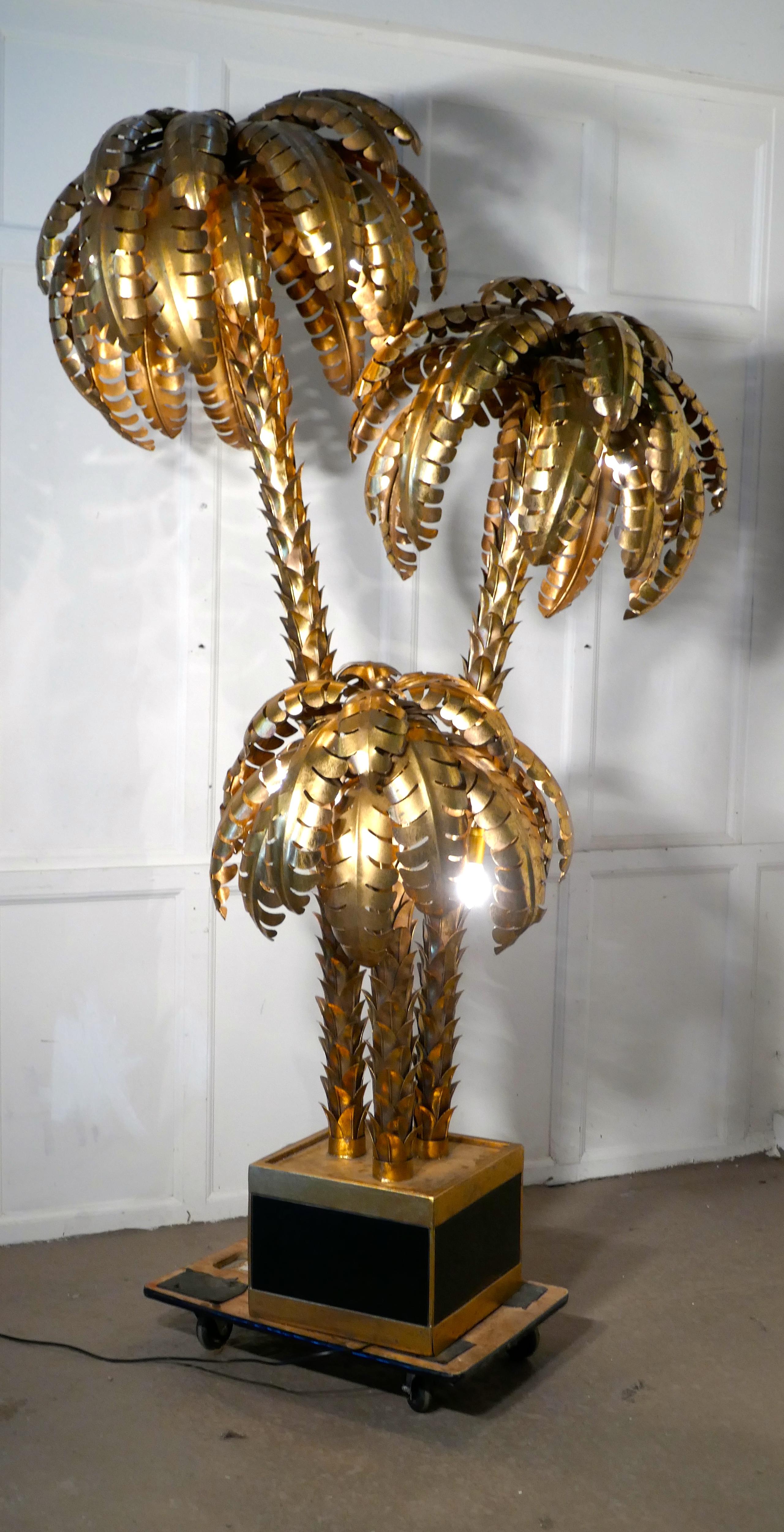  Palm Tree Tole Ware Floor Lamp French, 1970-1980 4