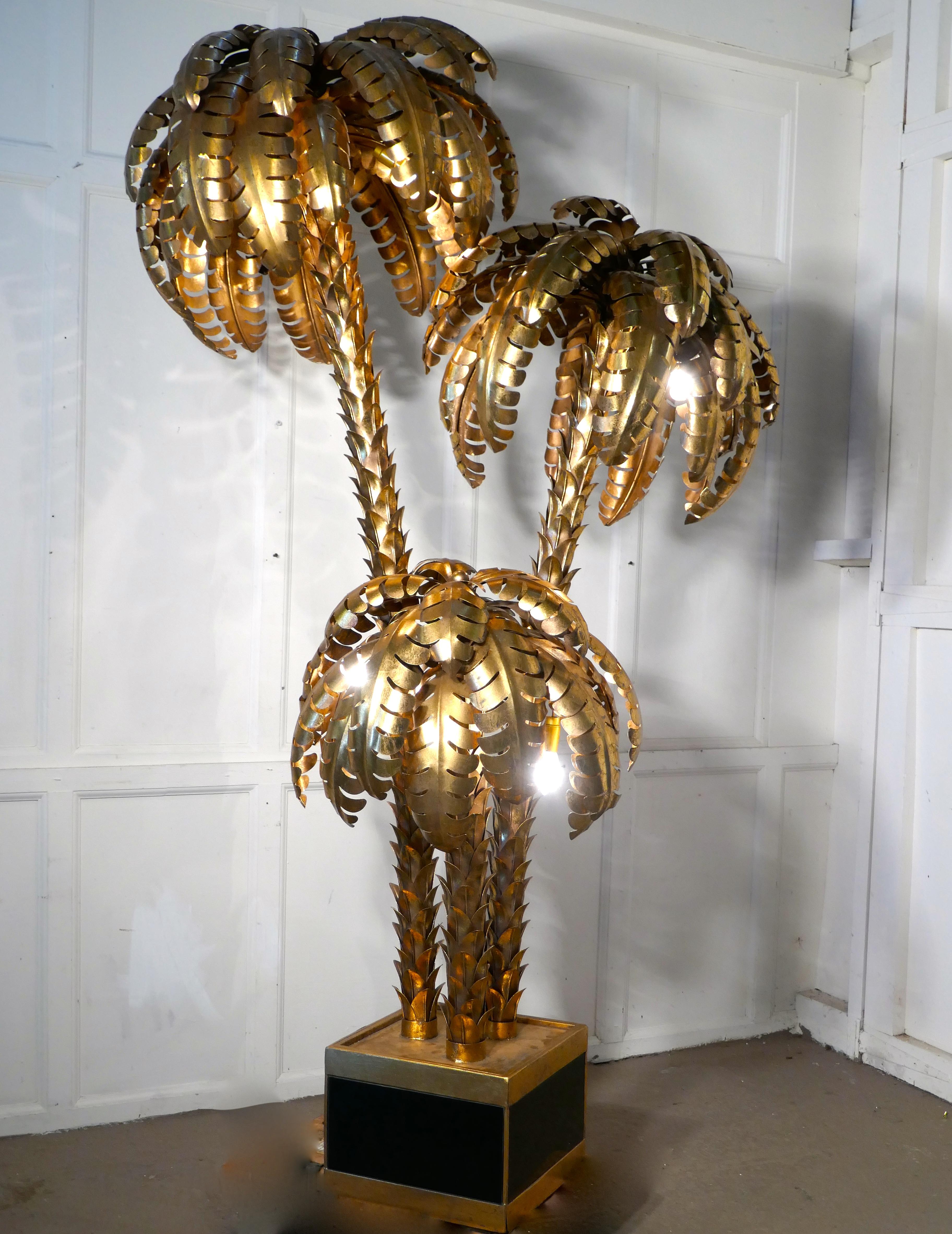  Palm Tree Tole Ware Floor Lamp French, 1970-1980 5