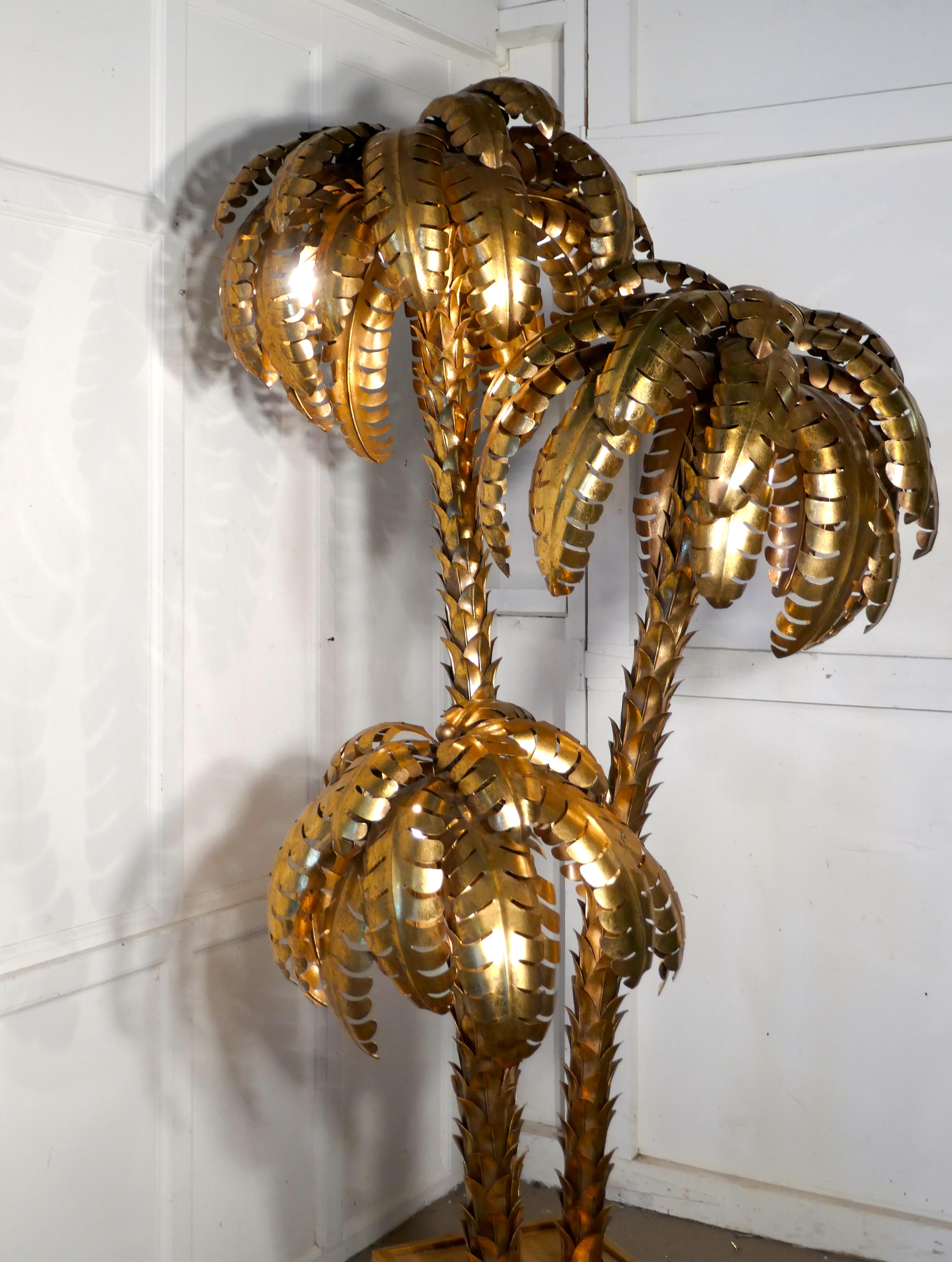 Palm Tree Tole Ware Floor Lamp French, 1970-1980 6