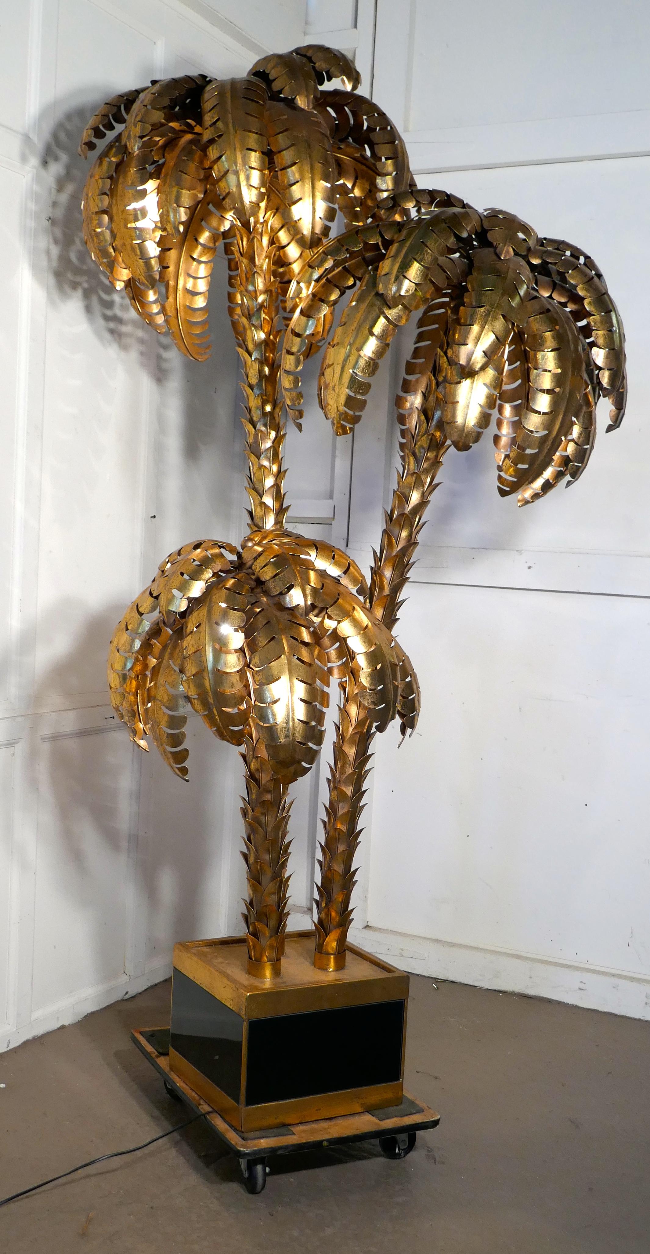 Palm Tree Tole Ware Floor Lamp French, 1970-1980 7