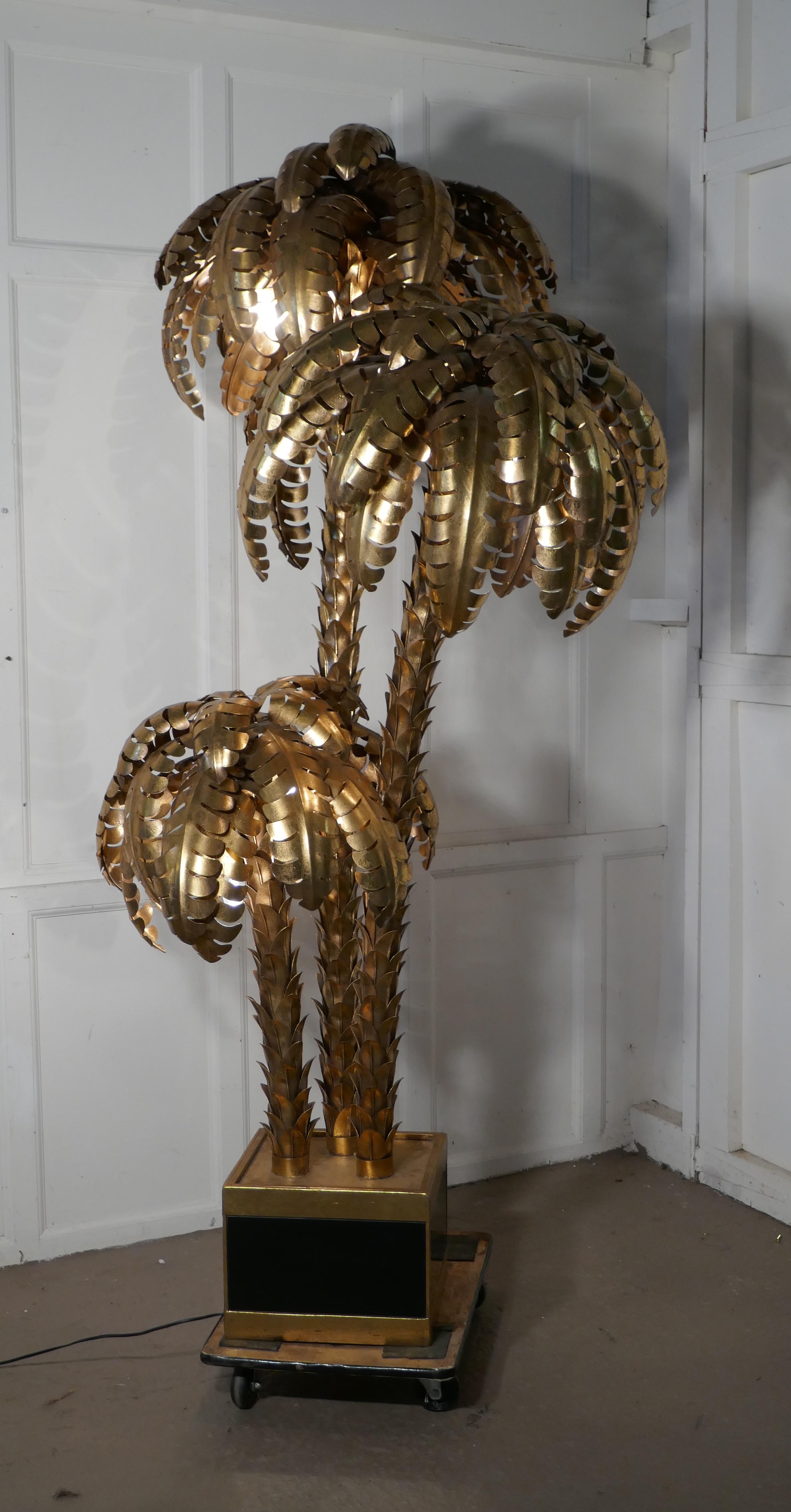  Palm Tree Tole Ware Floor Lamp French, 1970-1980 8