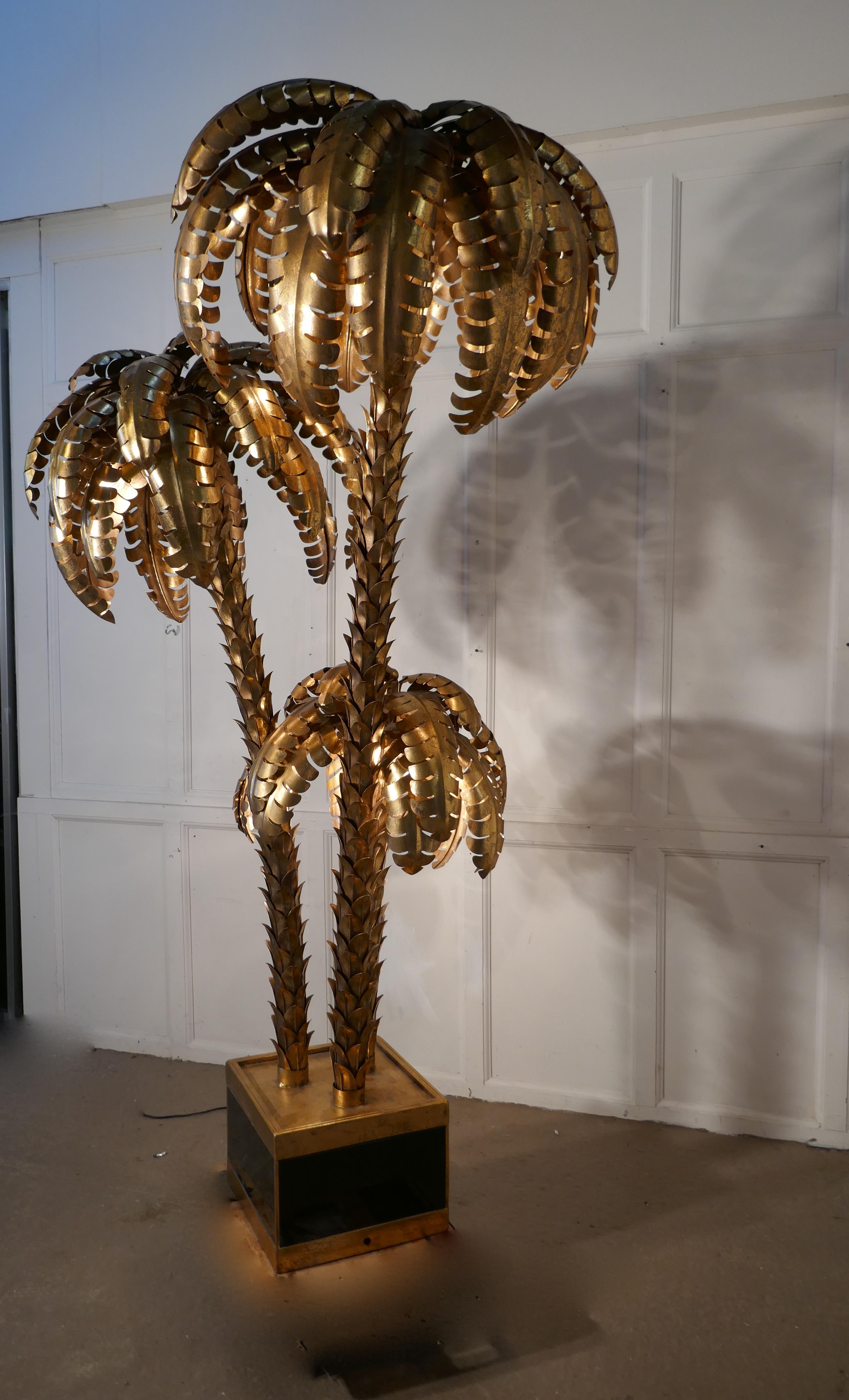  Palm Tree Tole Ware Floor Lamp French, 1970-1980 1