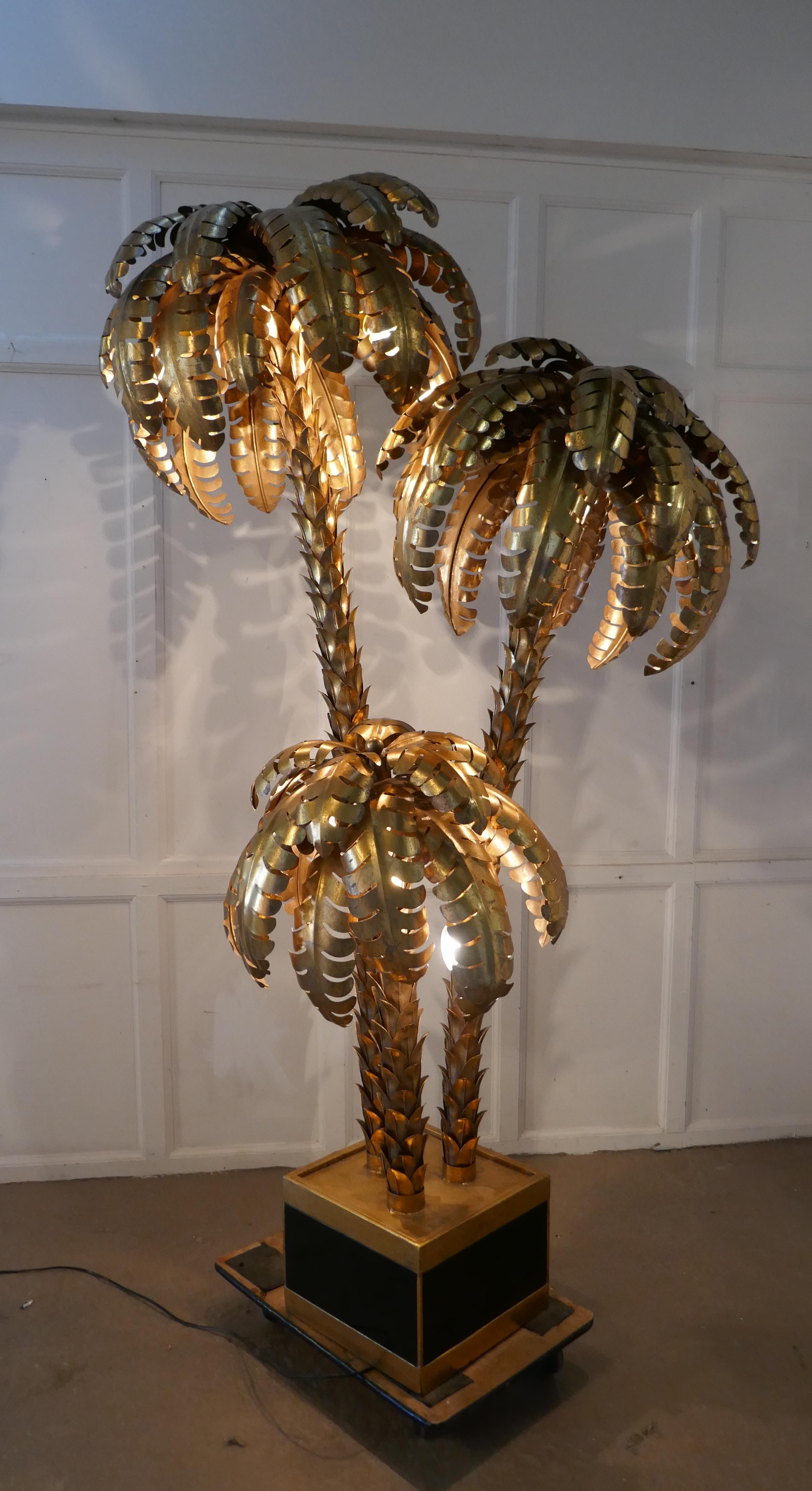 Palm Tree Tole Ware Floor Lamp French, 1970-1980 2