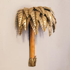 Maison Jansen Palm Tree Wall Lamp