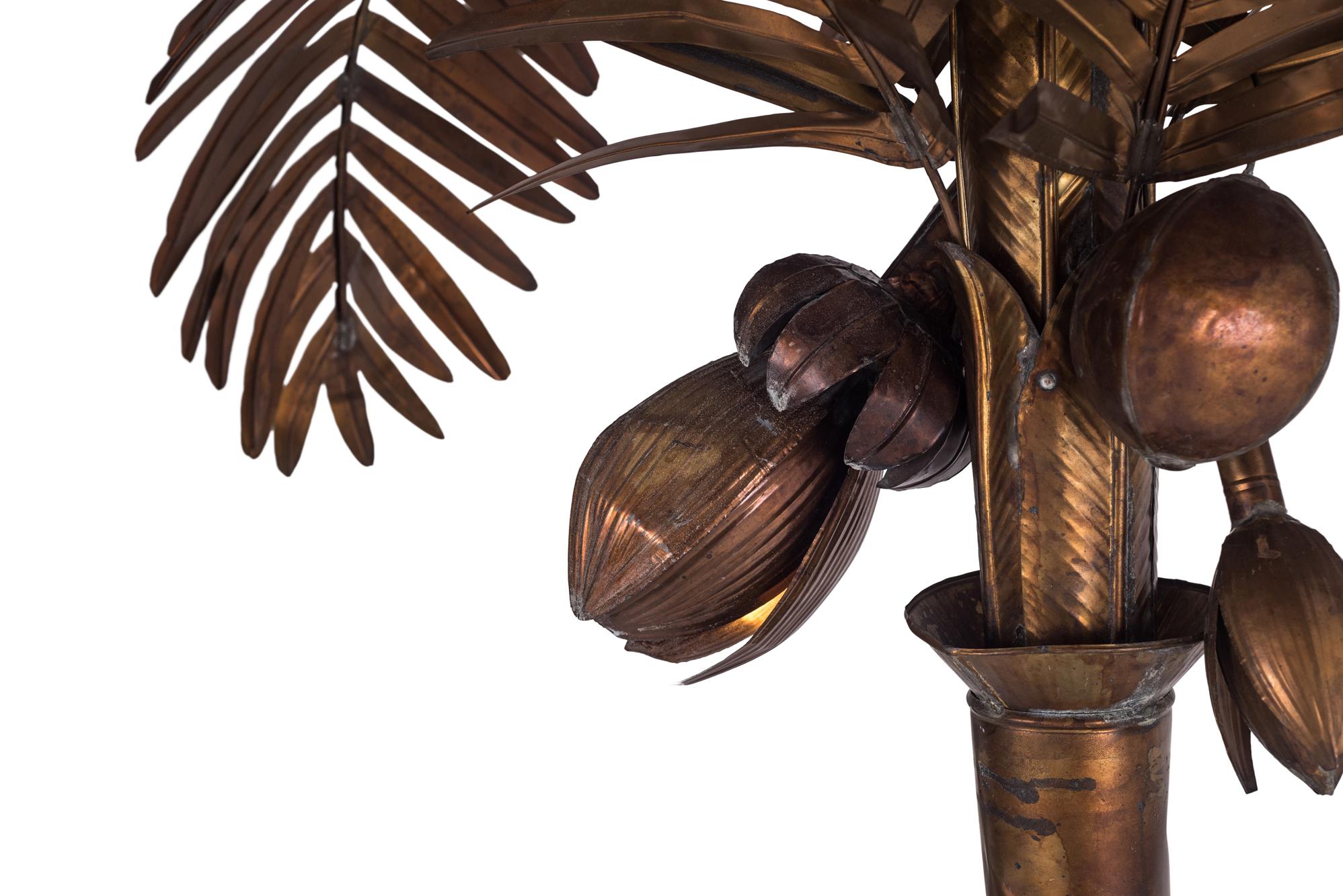 Maison Jansen Palmtree Floor Lamp in Brass 1