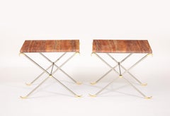 Maison Jansen Persian Travertine End Tables