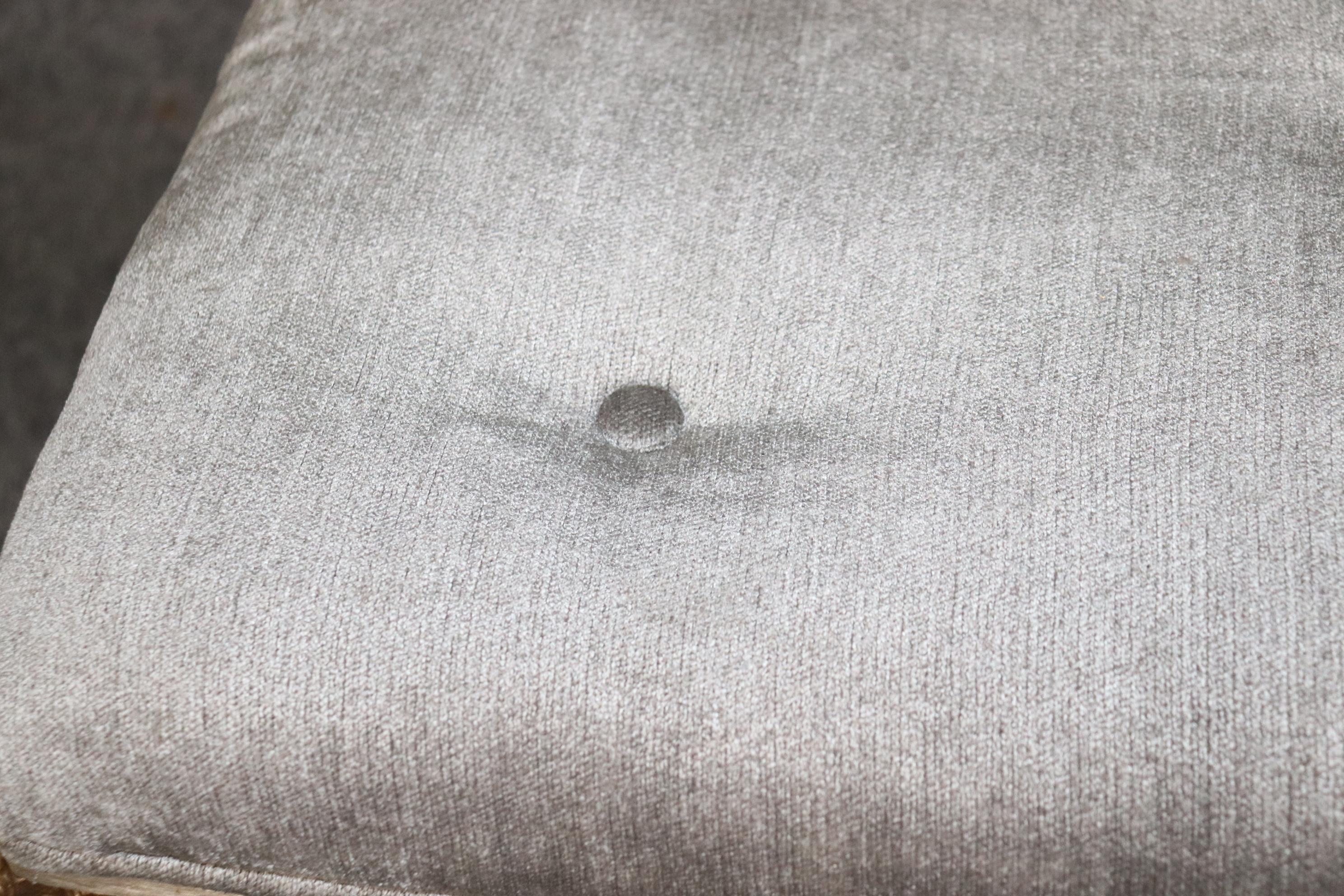 Maison Jansen Rams Head Brass and Brushed Steel Tufted Bench Ottoman 6