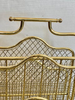 Maison Jansen, Rare Neoclassical Brass Magazine Rack, French, circa 1920s