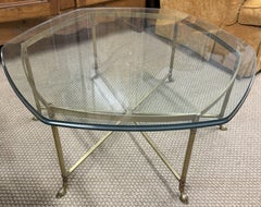 Maison Jansen Regence Style Hoof Foot Coffee Table with Glass Top