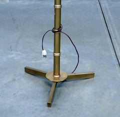 Regency Style Brass Bamboo Lamp Table