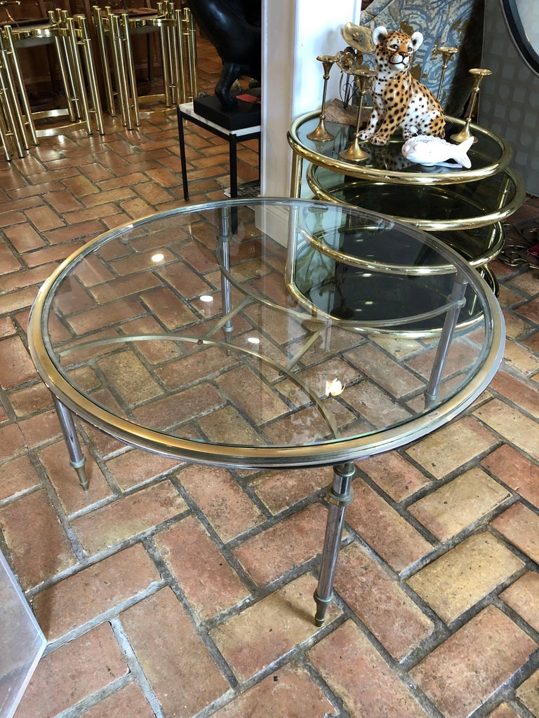 Maison Jansen Round Two Tone Coffee Table For Sale 7