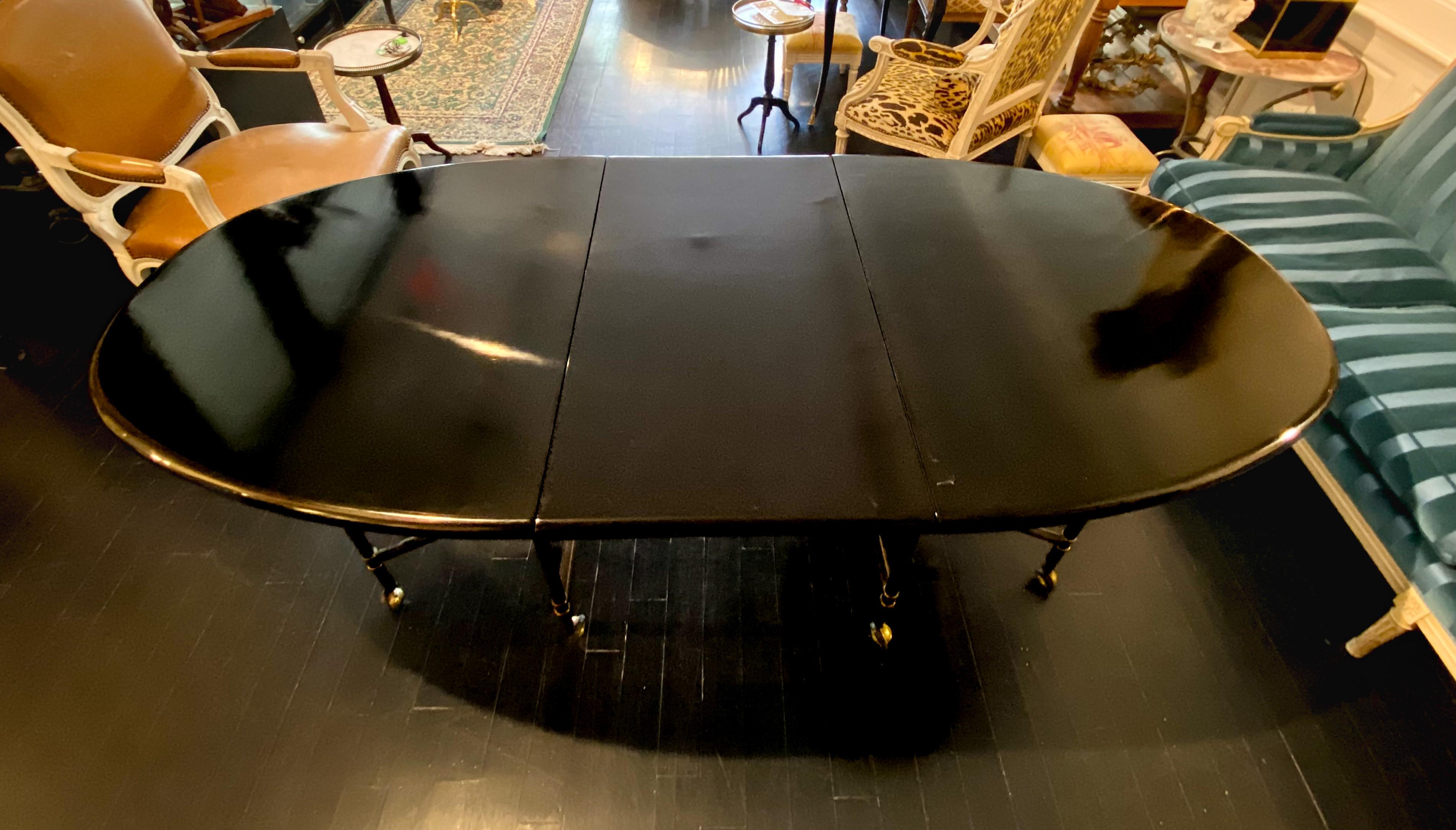 Maison Jansen Royal Schwarz Lackiert Esstisch im Angebot 6