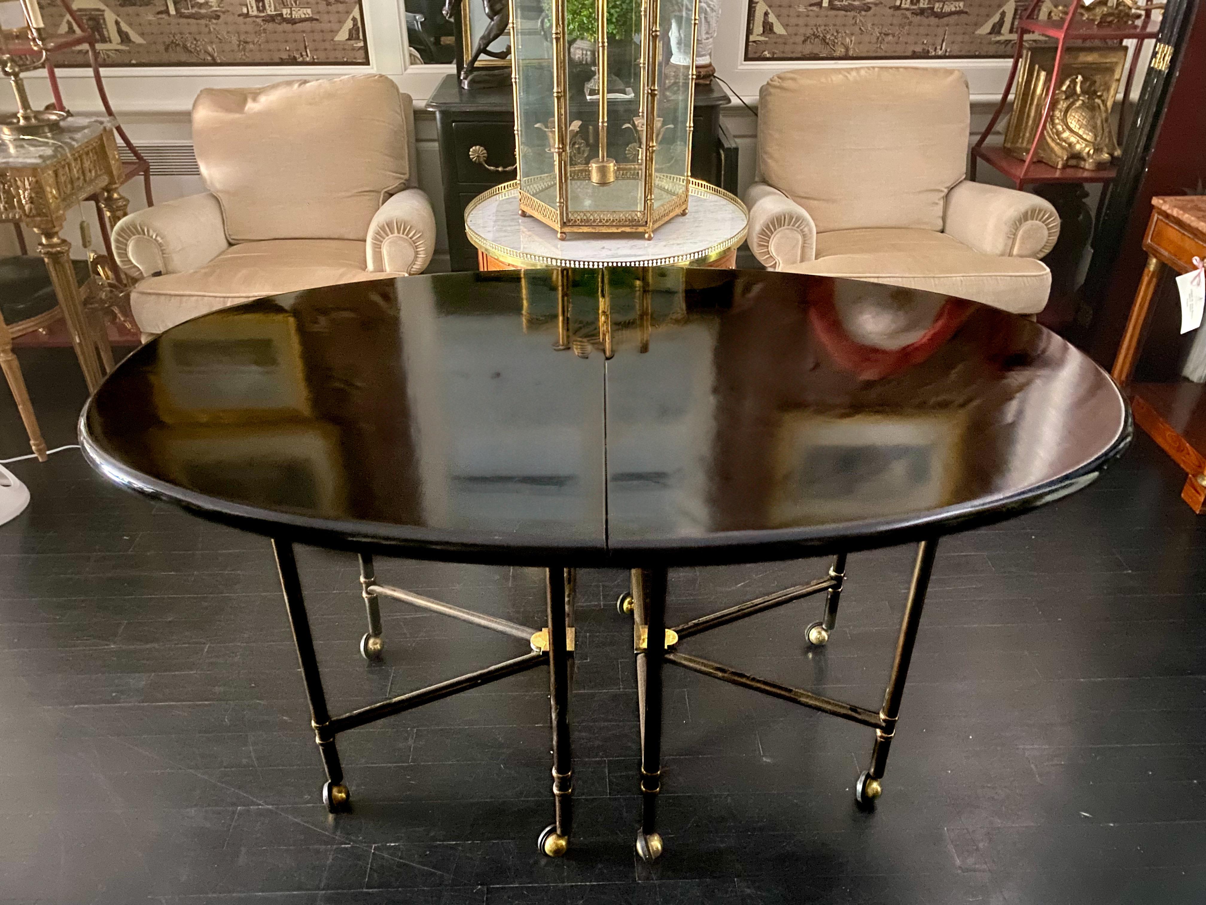 Maison Jansen Royal Schwarz Lackiert Esstisch im Angebot 11