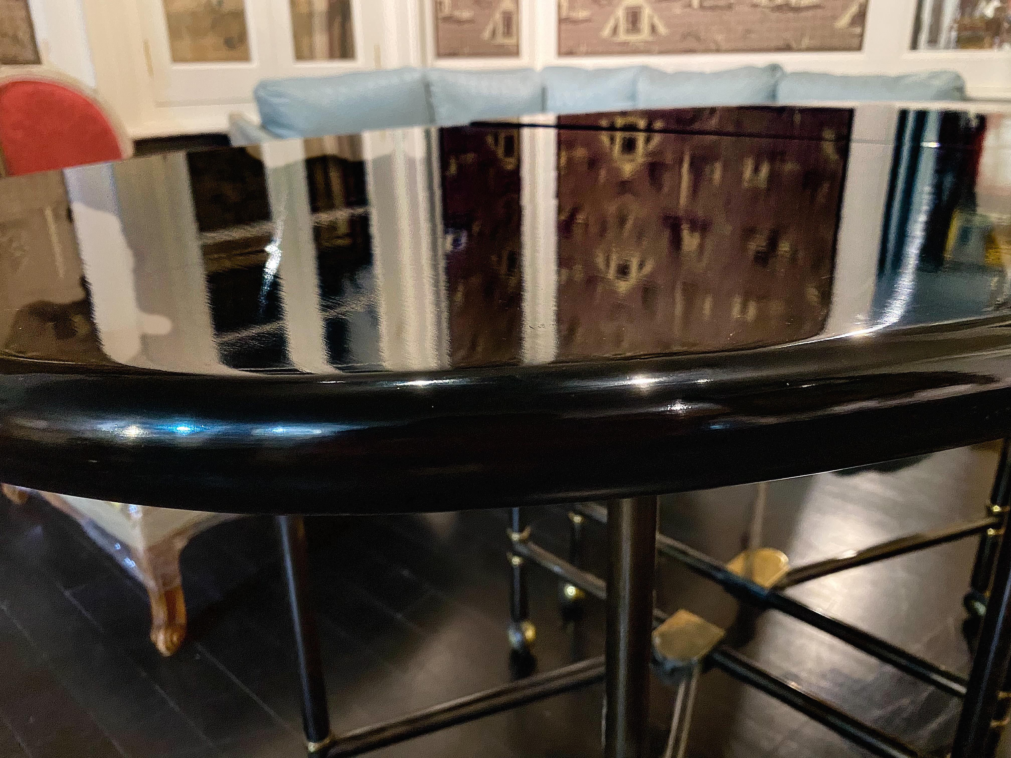 Maison Jansen Royal Schwarz Lackiert Esstisch im Angebot 12