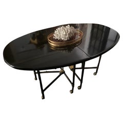 Maison Jansen Royal Black Lacquered Dining Table