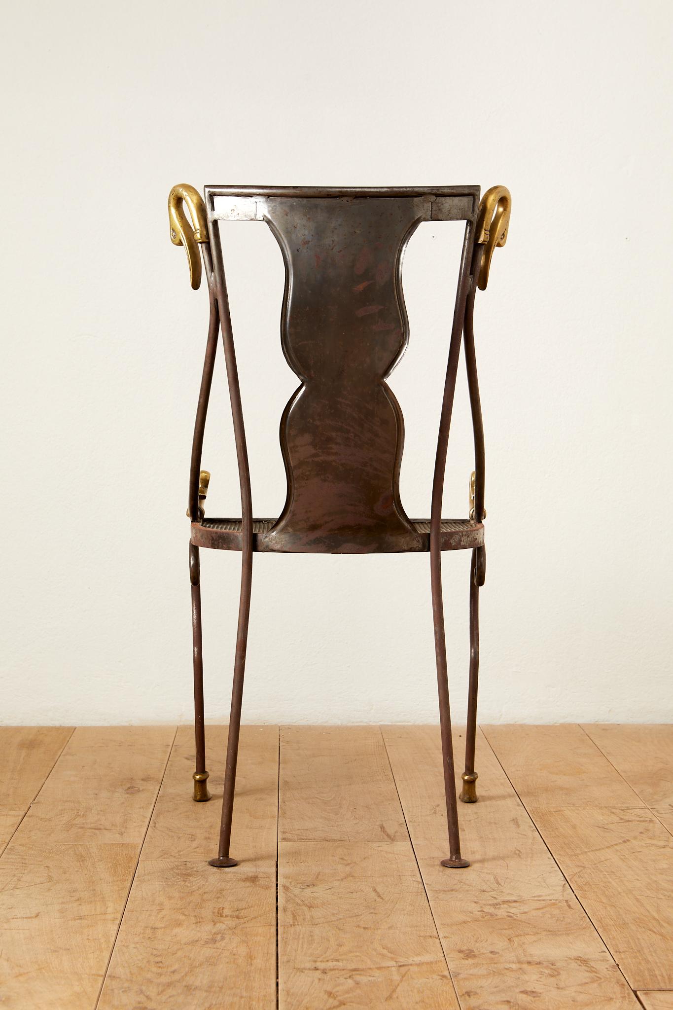 Maison Jansen, Rue Royale, Satz von sechs Stühlen, um 1960, Frankreich. (Bronze)