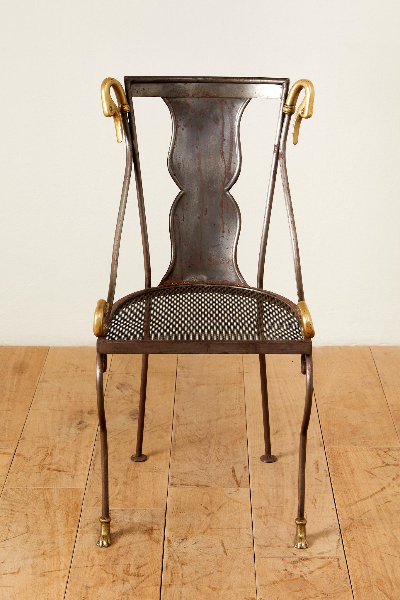 Maison Jansen, Rue Royale, set of six chairs, circa 1960, France. 2