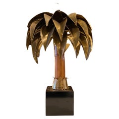 Maison Jansen Sculptural Palm Tree Table Lamp 1970s