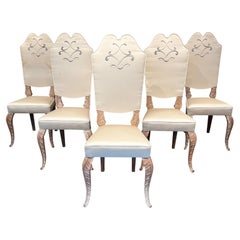 Maison Jansen Set of 8 Dining Chairs circa 1940