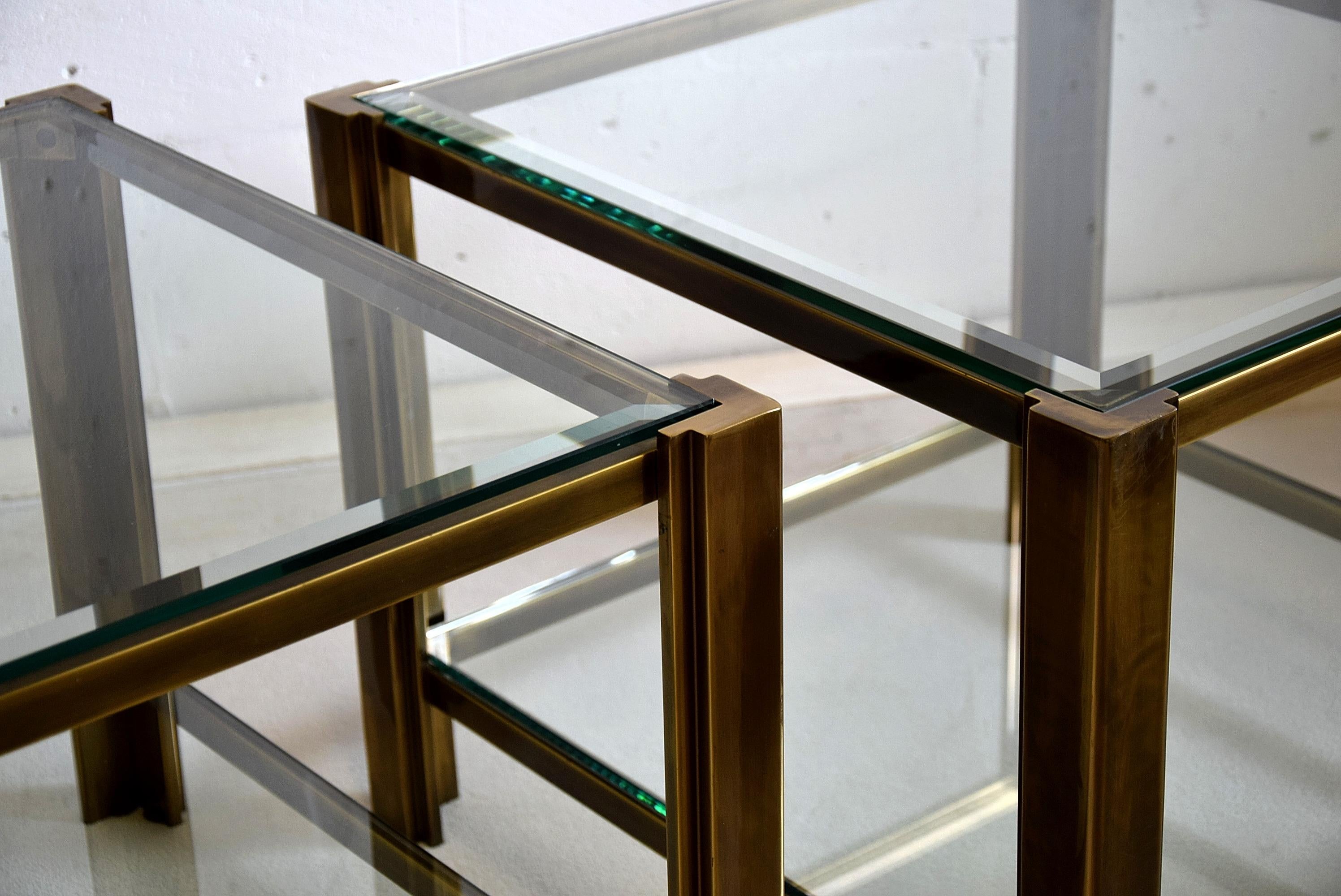 Maison Jansen Solid Brass Hollywood Regency Side Tables 8