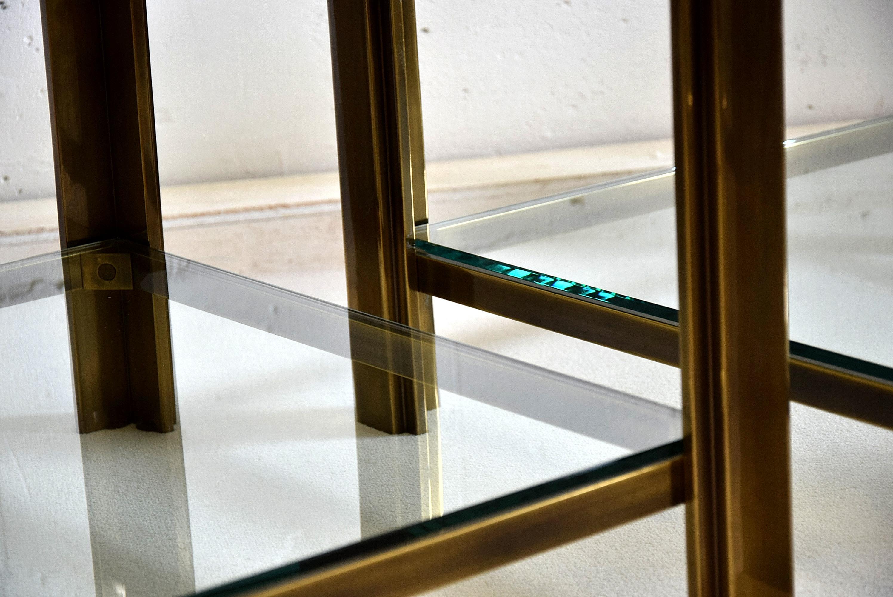 Late 20th Century Maison Jansen Solid Brass Hollywood Regency Side Tables