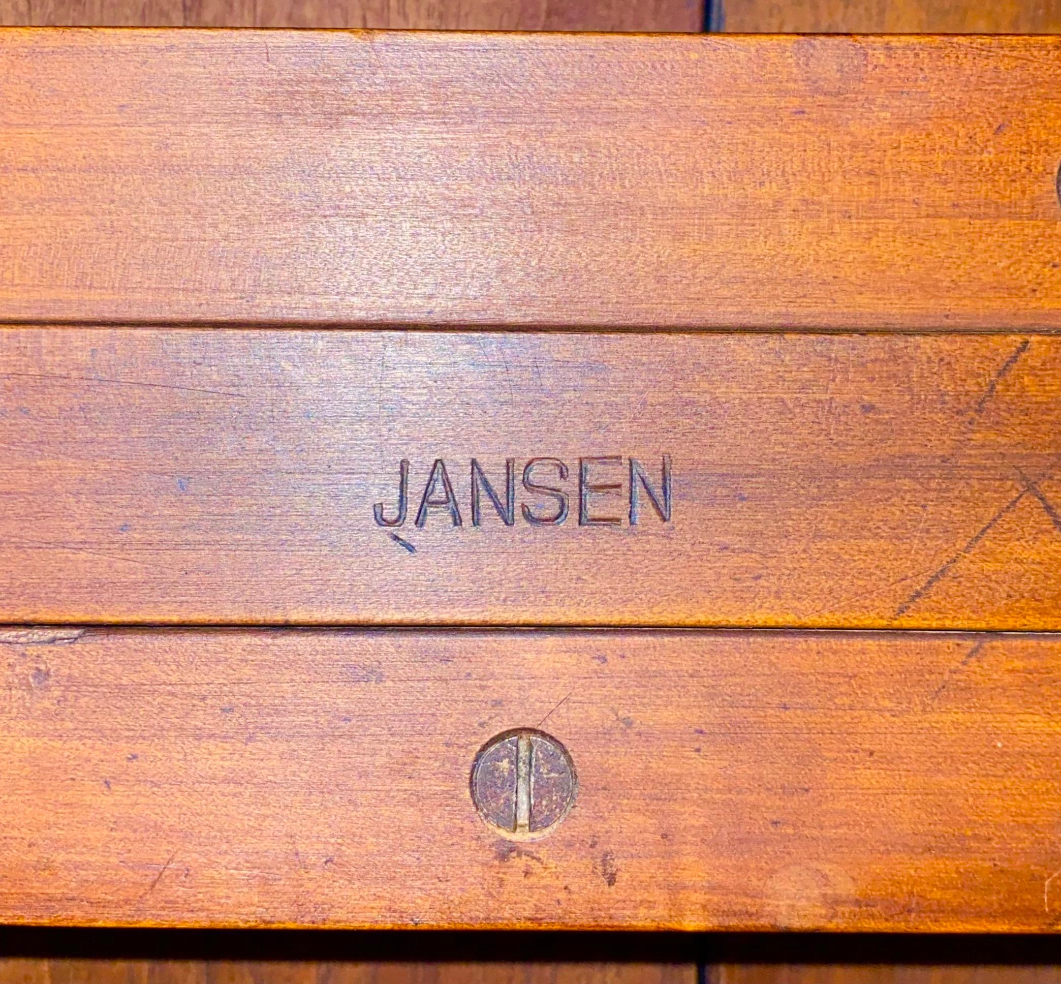 Table noire estampillée Maison Jansen, française, style Louis XVI, mi-siècle moderne en vente 5