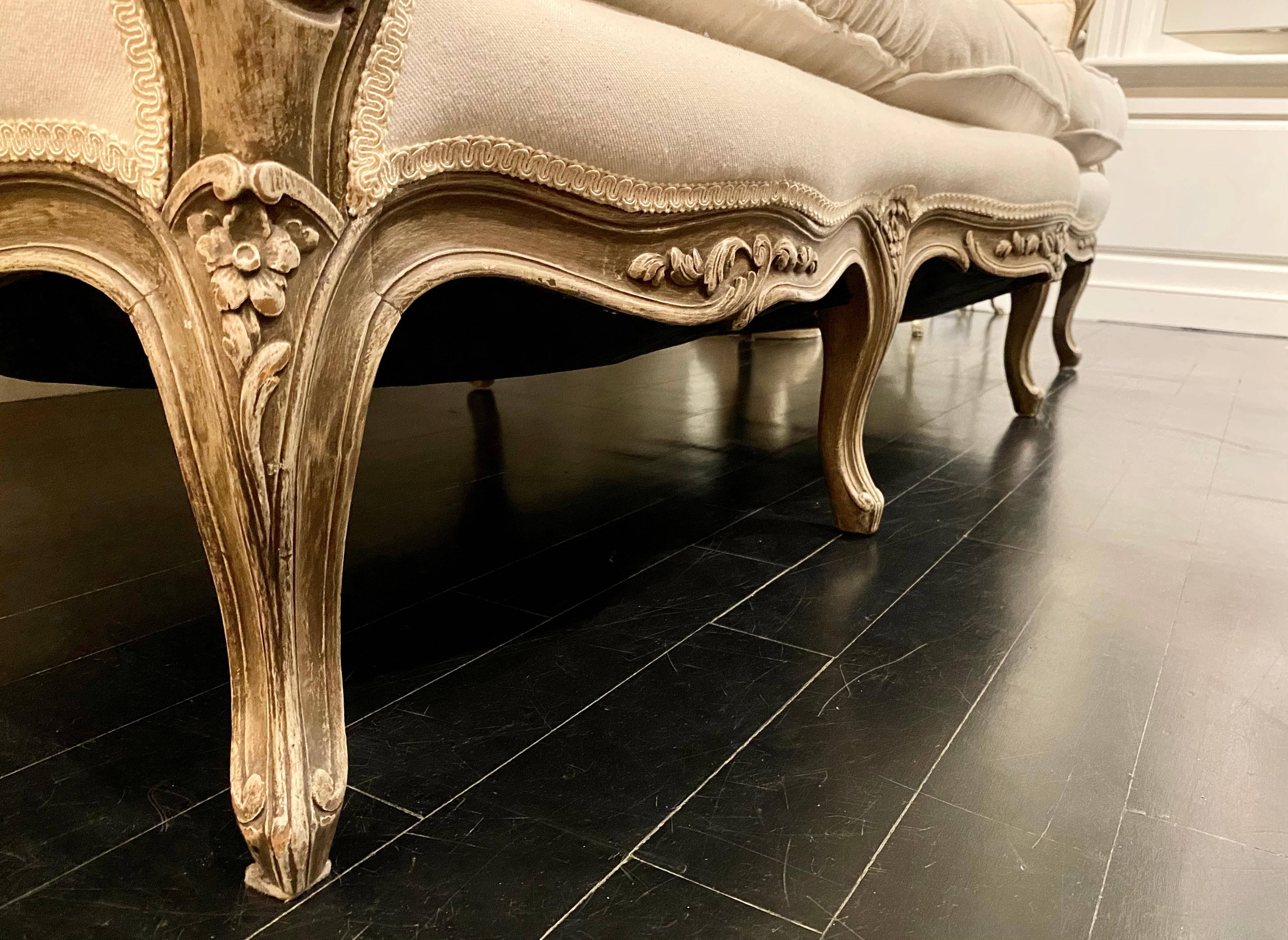 Maison Jansen Gestempeltes Sofa, Louis XV.-Stil, Frankreich im Angebot 6