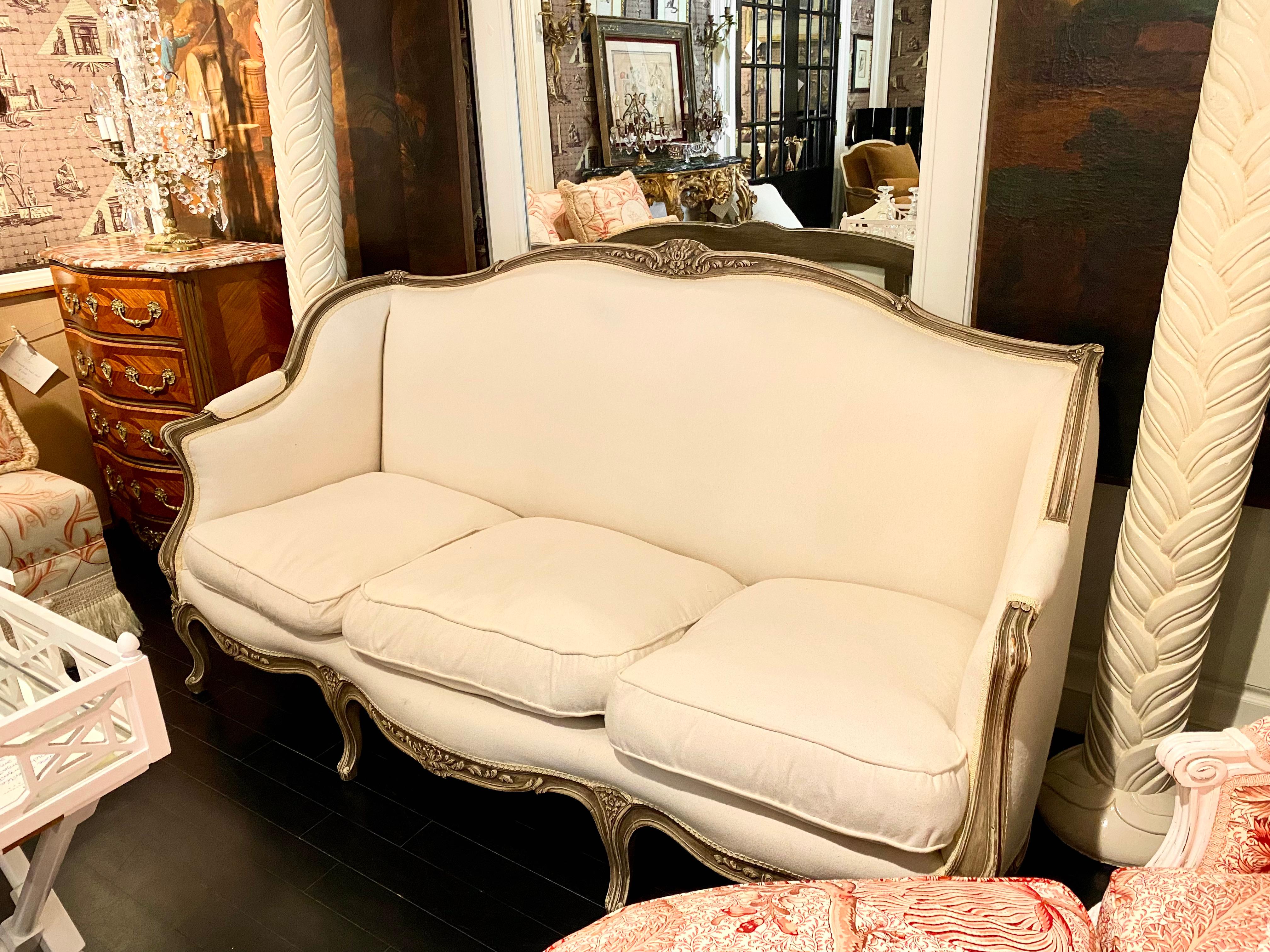 Maison Jansen Gestempeltes Sofa, Louis XV.-Stil, Frankreich im Angebot 8