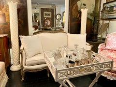 Divano stampato Maison Jansen, stile Luigi XV, Francia