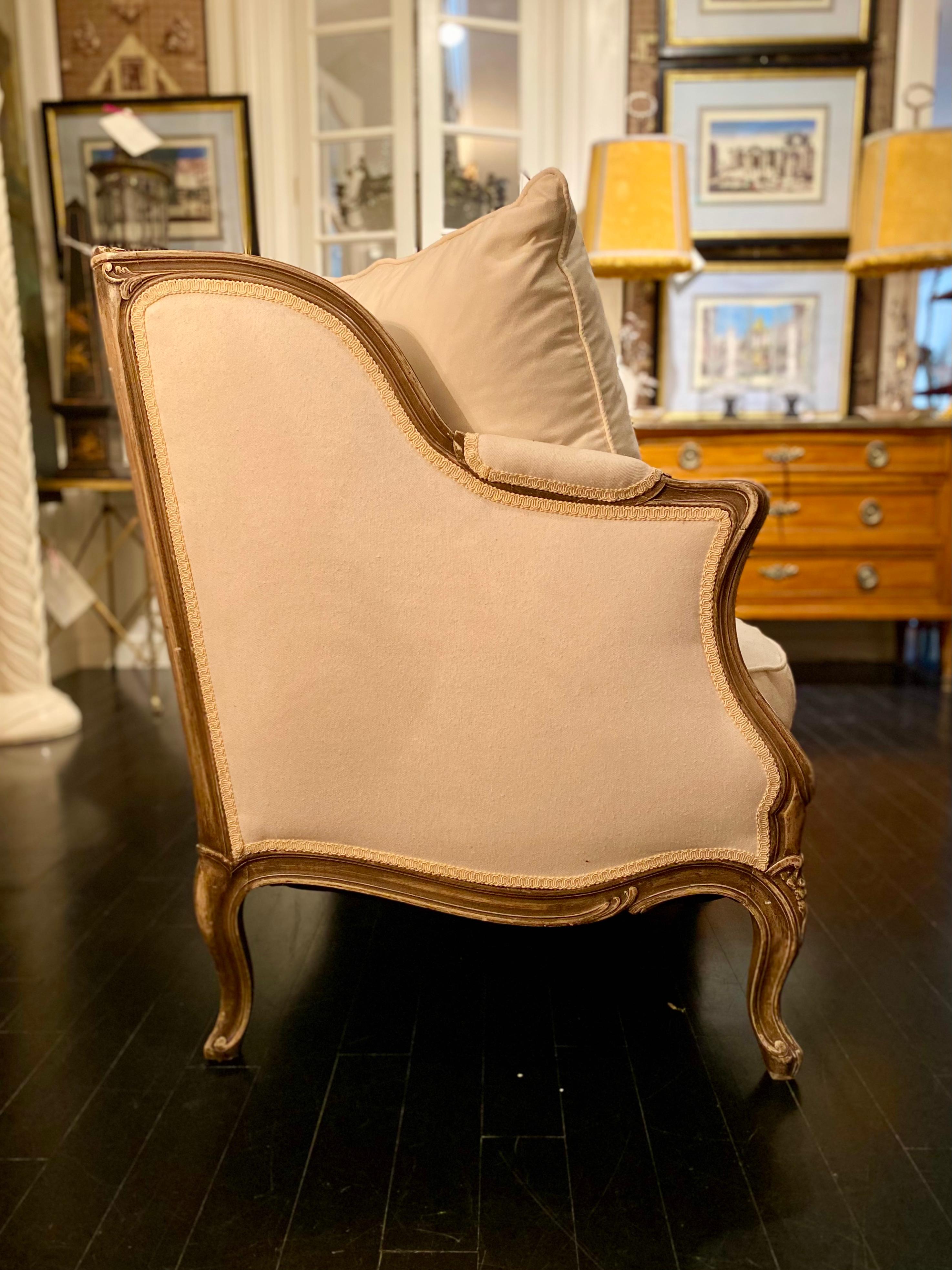 Maison Jansen Gestempeltes Sofa, Louis XV.-Stil, Frankreich (Französisch) im Angebot