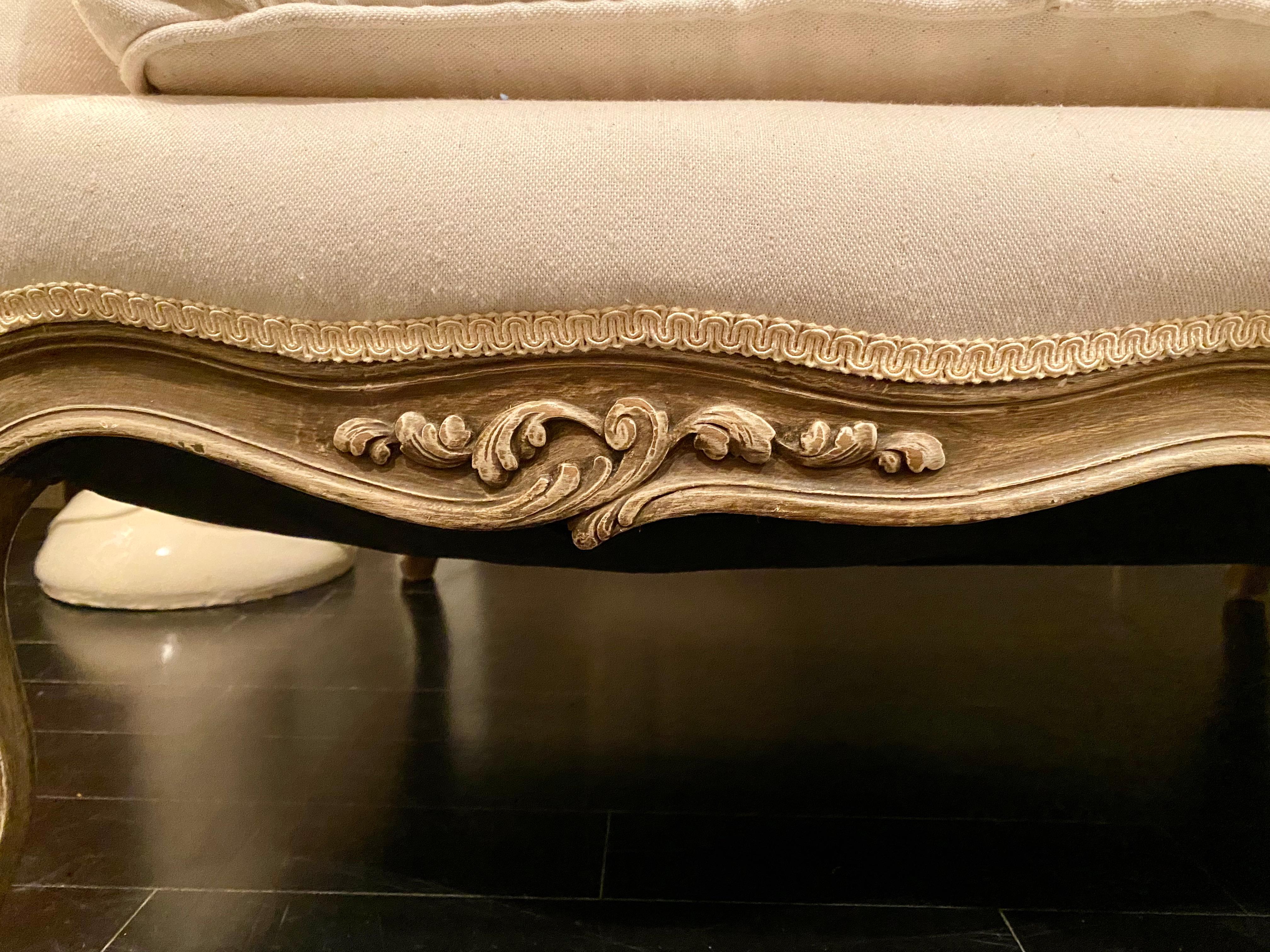 Maison Jansen Gestempeltes Sofa, Louis XV.-Stil, Frankreich im Angebot 1