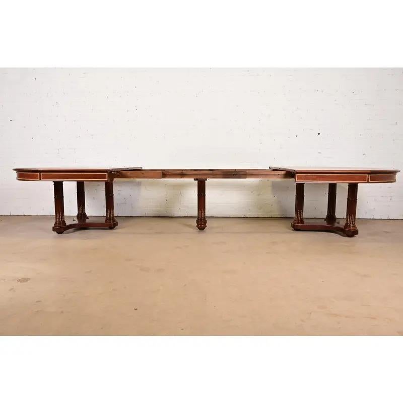 Antique Louis XVI Style Extension Dining Table, Newly Refinished For Sale 1