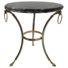 Maison Jansen Style Black Marble Gueridon Table