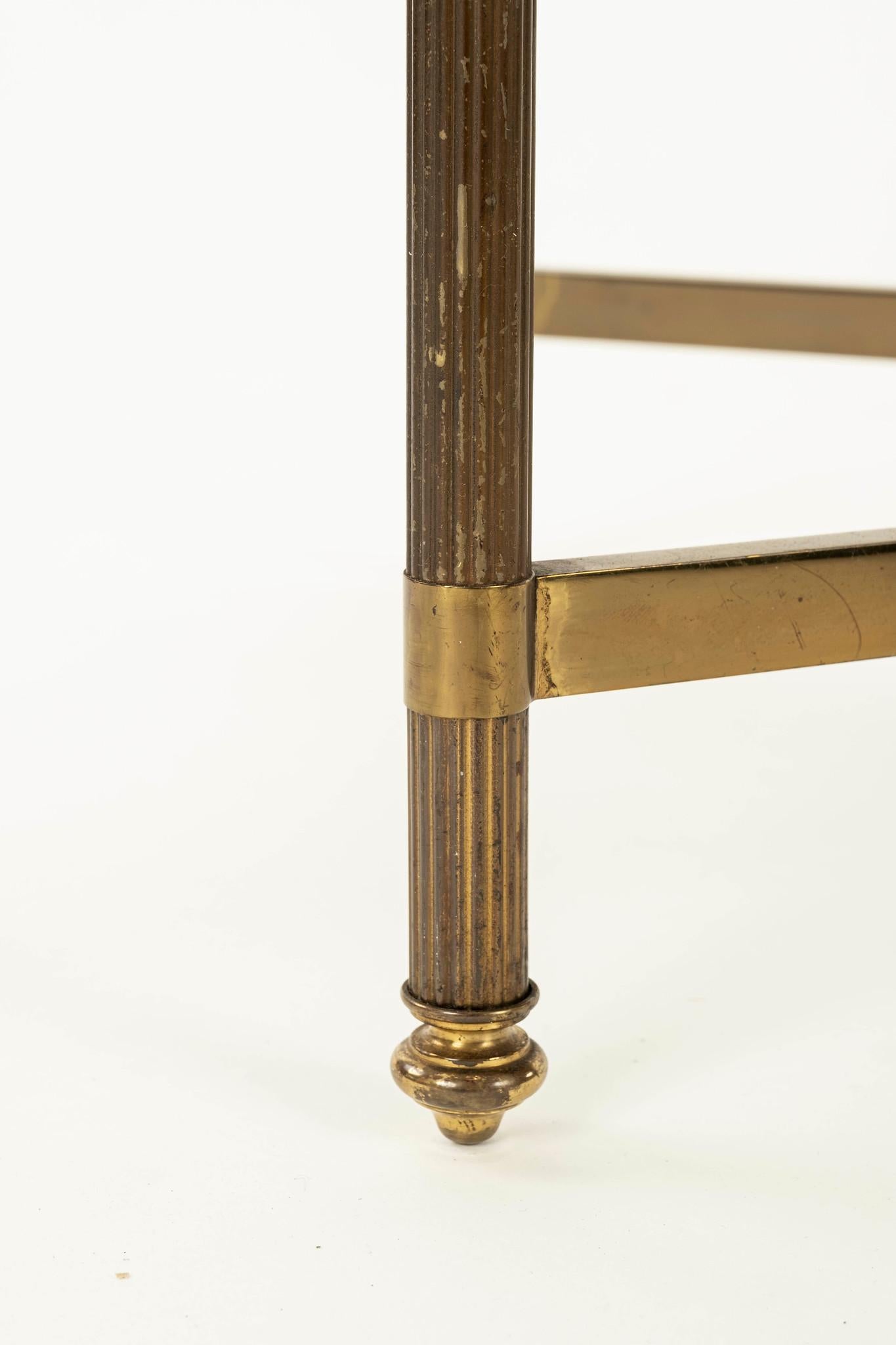Maison Jansen Style Brass and Black Glass Cocktail Table 2