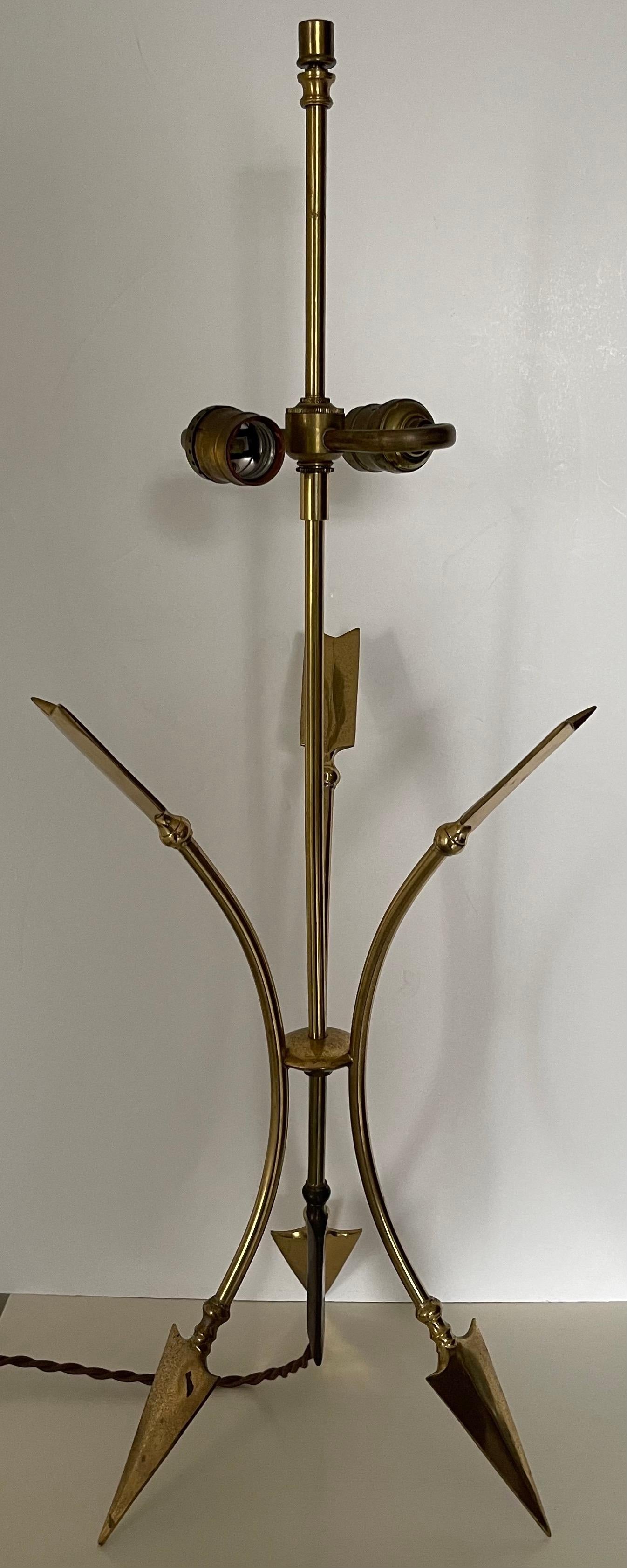 Maison Jansen Style Brass Arrow Directoire Lamp For Sale 3