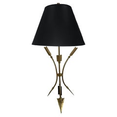 Maison Jansen Style Brass Arrow Directoire Lamp