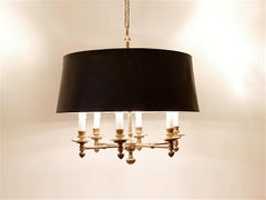 Maison Jansen Style Brass Candelabra Chandelier, 1940s