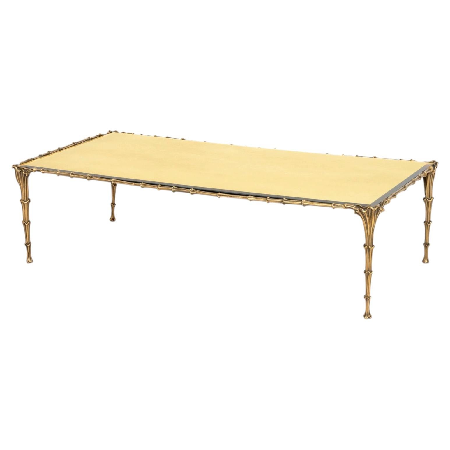 Maison Jansen Style Brass Coffee Table