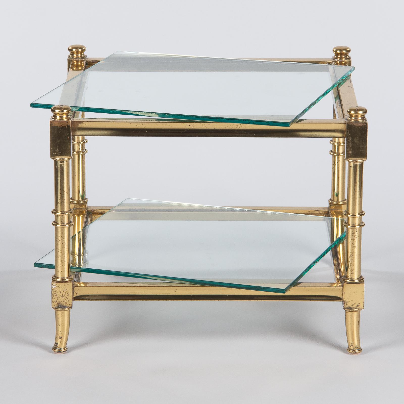 Maison Jansen Style Brass Side Table, France, 1960s 10