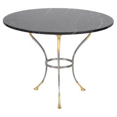 Maison Jansen Style Brass & Wrought Iron Gueridon