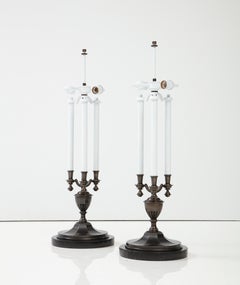 Maison Jansen Style Bronze, Marble Lamps