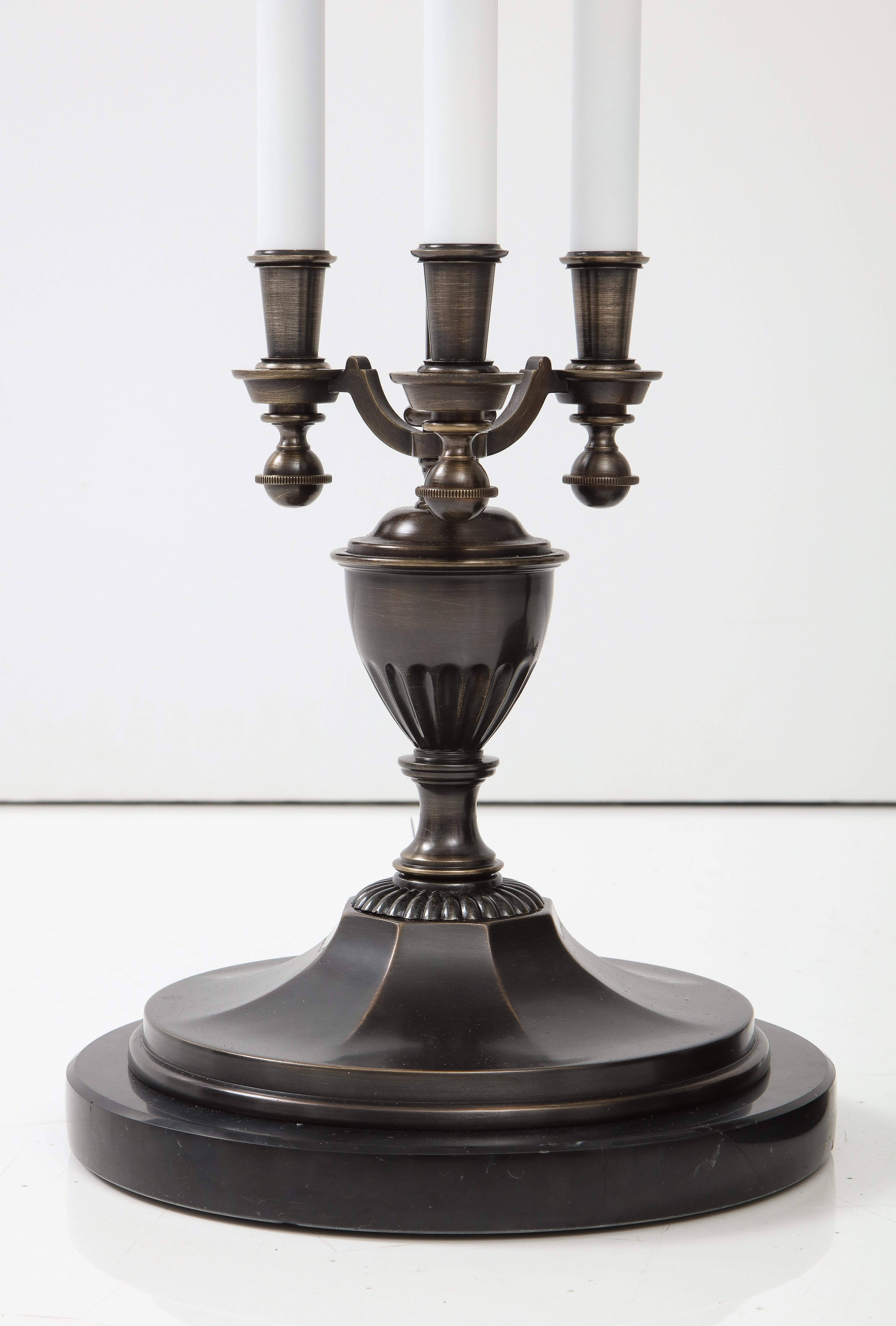 20th Century Maison Jansen Style Bronze, Marble Lamps For Sale