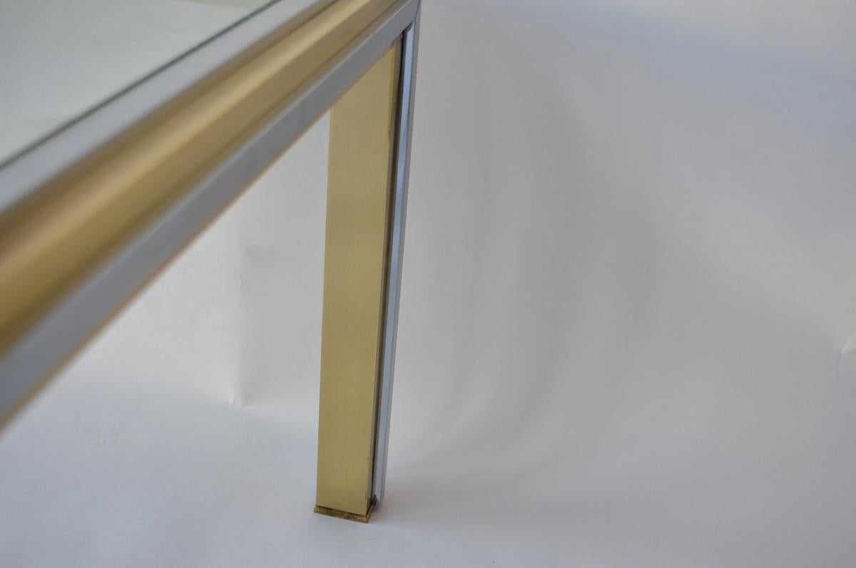 Brass Maison Jansen Style Coffee Table, 1970s For Sale