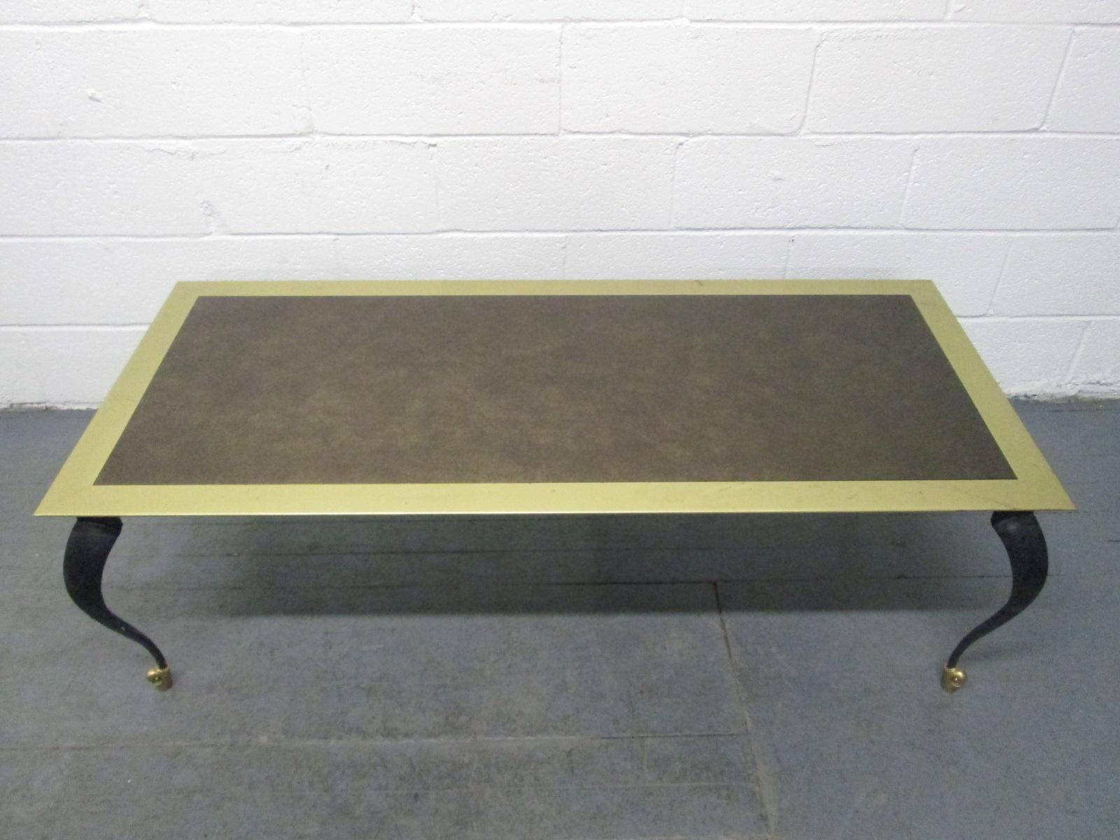 Hollywood Regency Maison Jansen Style Coffee Table For Sale